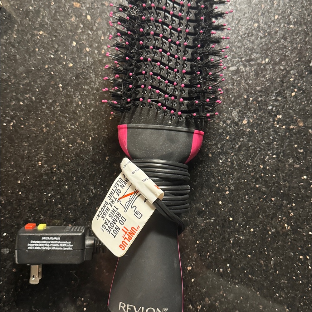 Revlon Pink and Black Blow Dry Styling Brush Professional Hair Tool